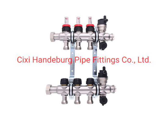Water Manifold Stainless Steel 304 Manifolds with 15 Type Flow Gauge