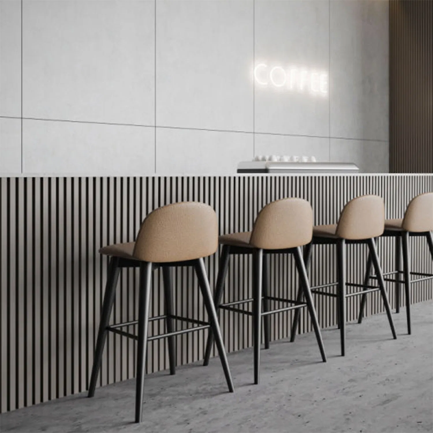 Villa MDF Wood Fiber Acoustic Tile Soundproof Board Slats Laminated Acoustic Panel