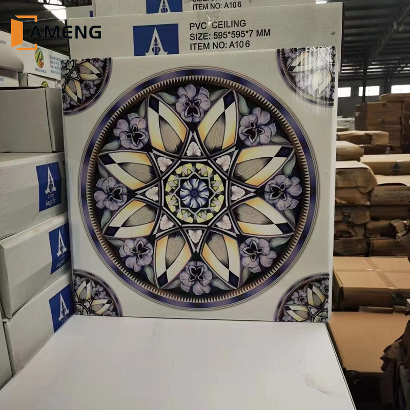 600*600mm Fireproof PVC Ceiling Panel Plastic Decorative Decoration Material Gypsum Ceiling Board