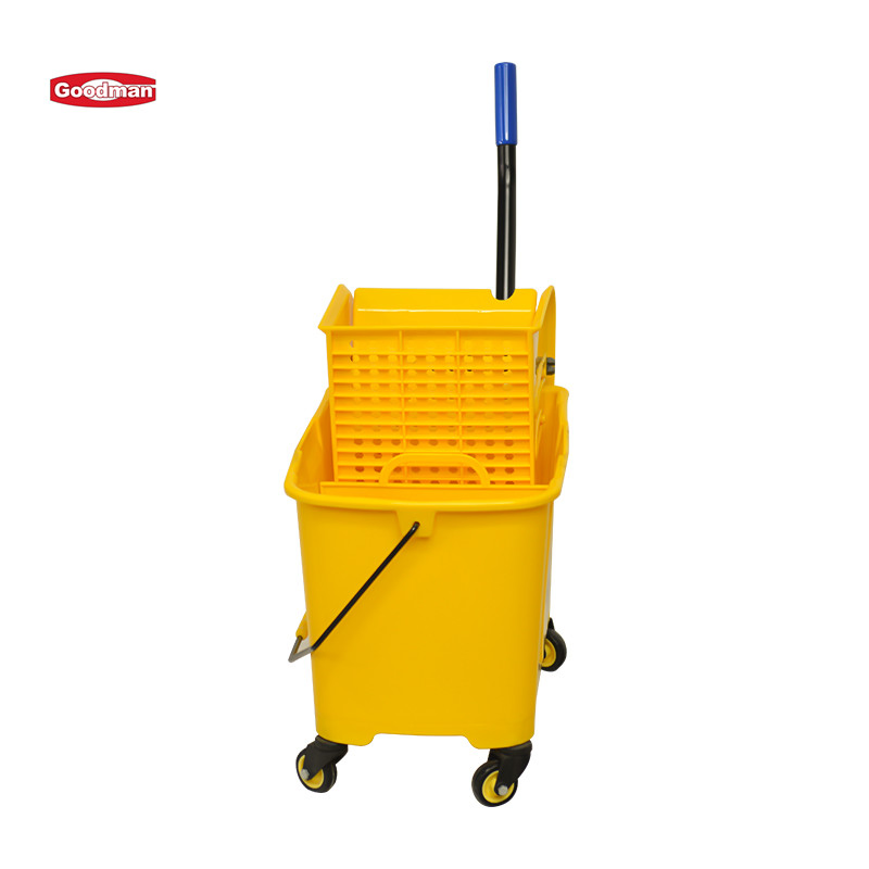 Commercial Wholesale Durable Single Down Side Press Janitor Cart Cleaning Plastic 20 Liter Mop Bucket with Wringer