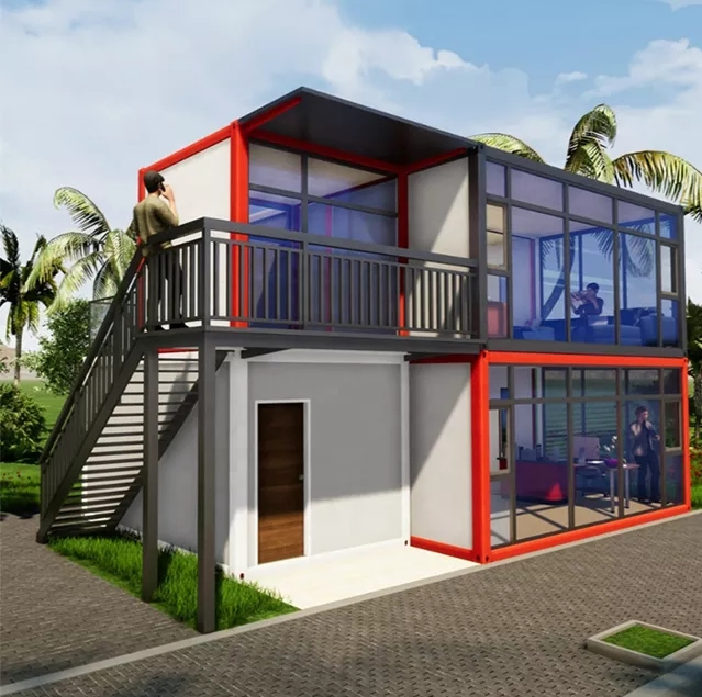 Prefab Modular Tiny DIY Beach Portable House High Quality Flat Pack Kit Homes Prefabricated Container House