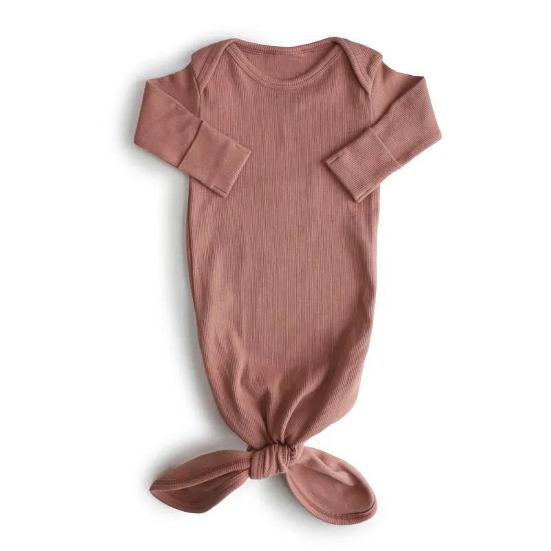 Customized Logo Newborn Knitted Baby Gown Eco Friendly Infant Sleeping Bag