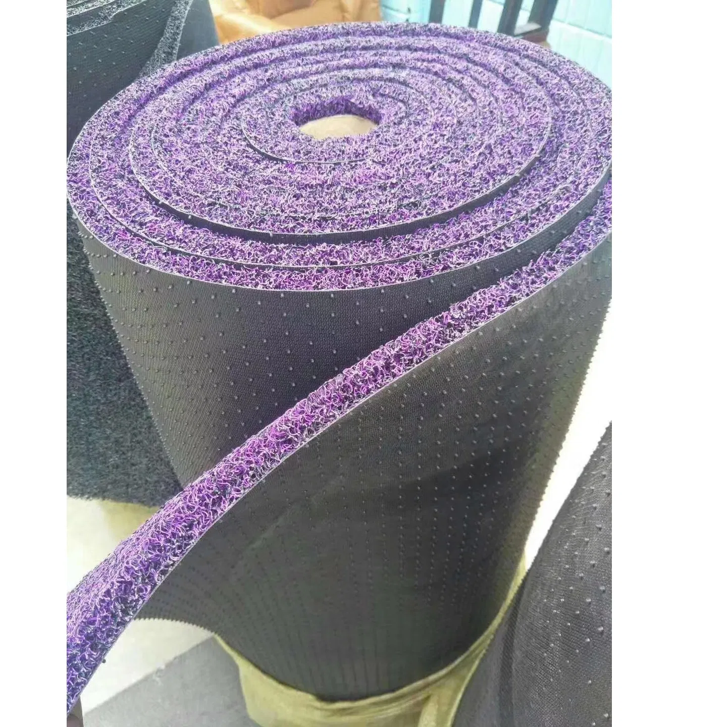Plastic Foam PVC Coil Rug Mat and Roll