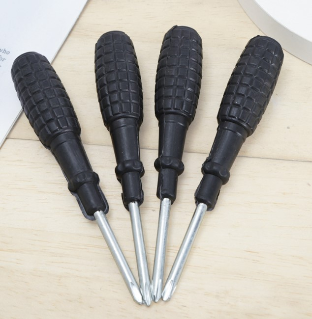 Screwdriver with Hand Grenade Handle for Easy Grip and Use