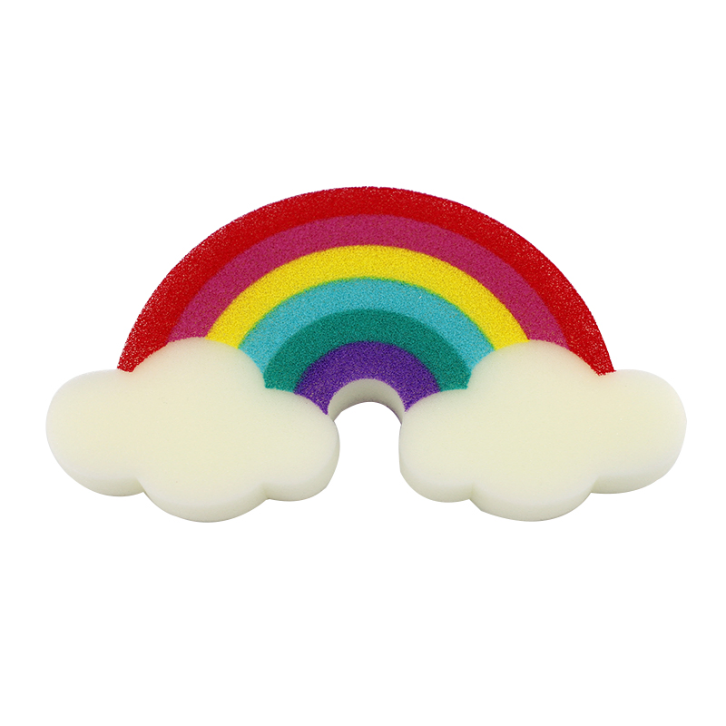 Rainbow Water Bath Sponge Baby Bath Toy Body Clean Sponge
