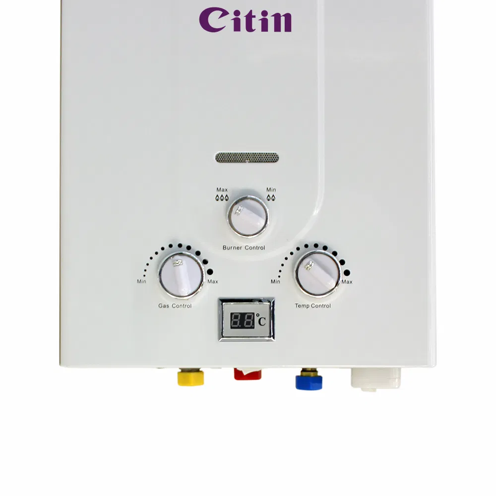 3 Knob Adjustment Copper Tank Efficiency 12-24kw Quick-Heat Flue Hot Water Heater