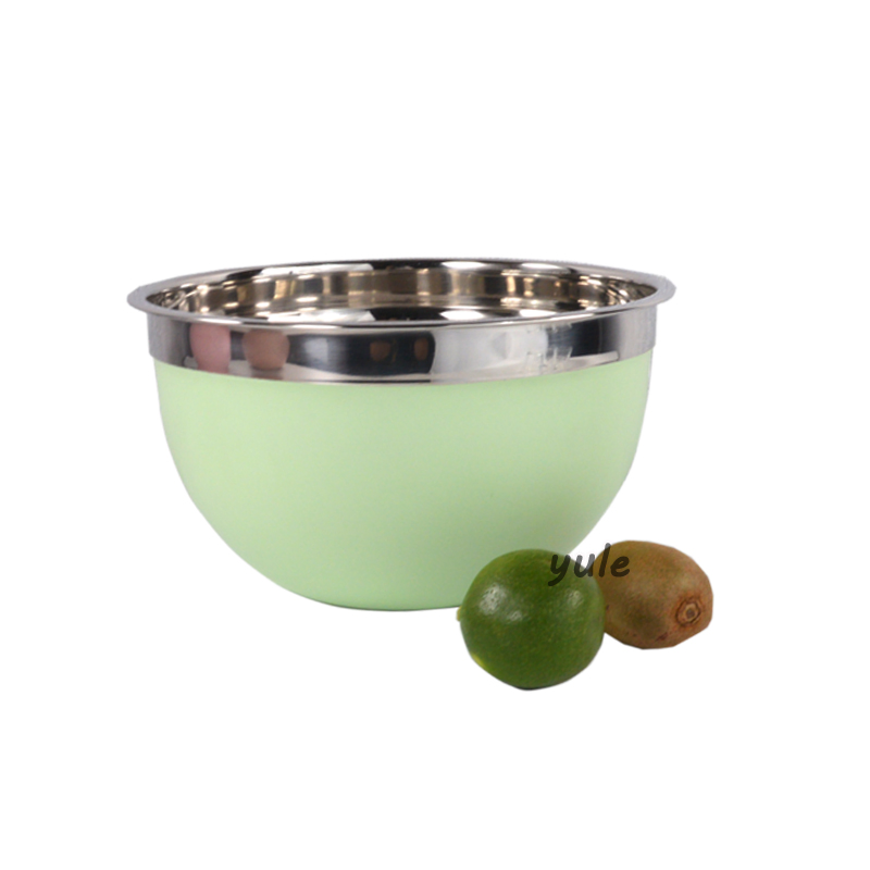 Hot Sale Kitchenware Salad Food Bowl with Measurement Line Stainless Steel Mixing Bowl