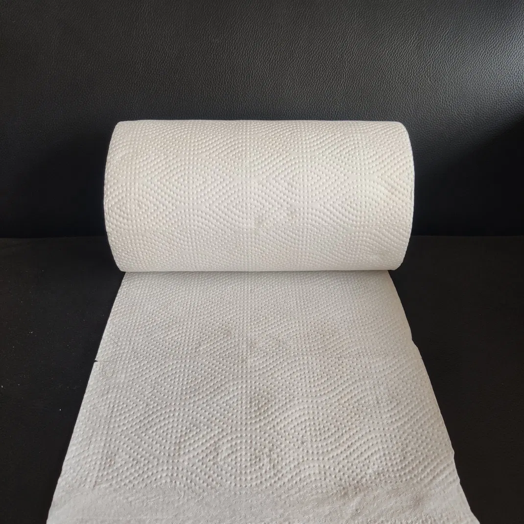 Top Selling Wholesale Cheap Disposable Customizable Printing 2ply Oil Absorbing Embossed Kitchen Tissue Paper Roll Hand Towel