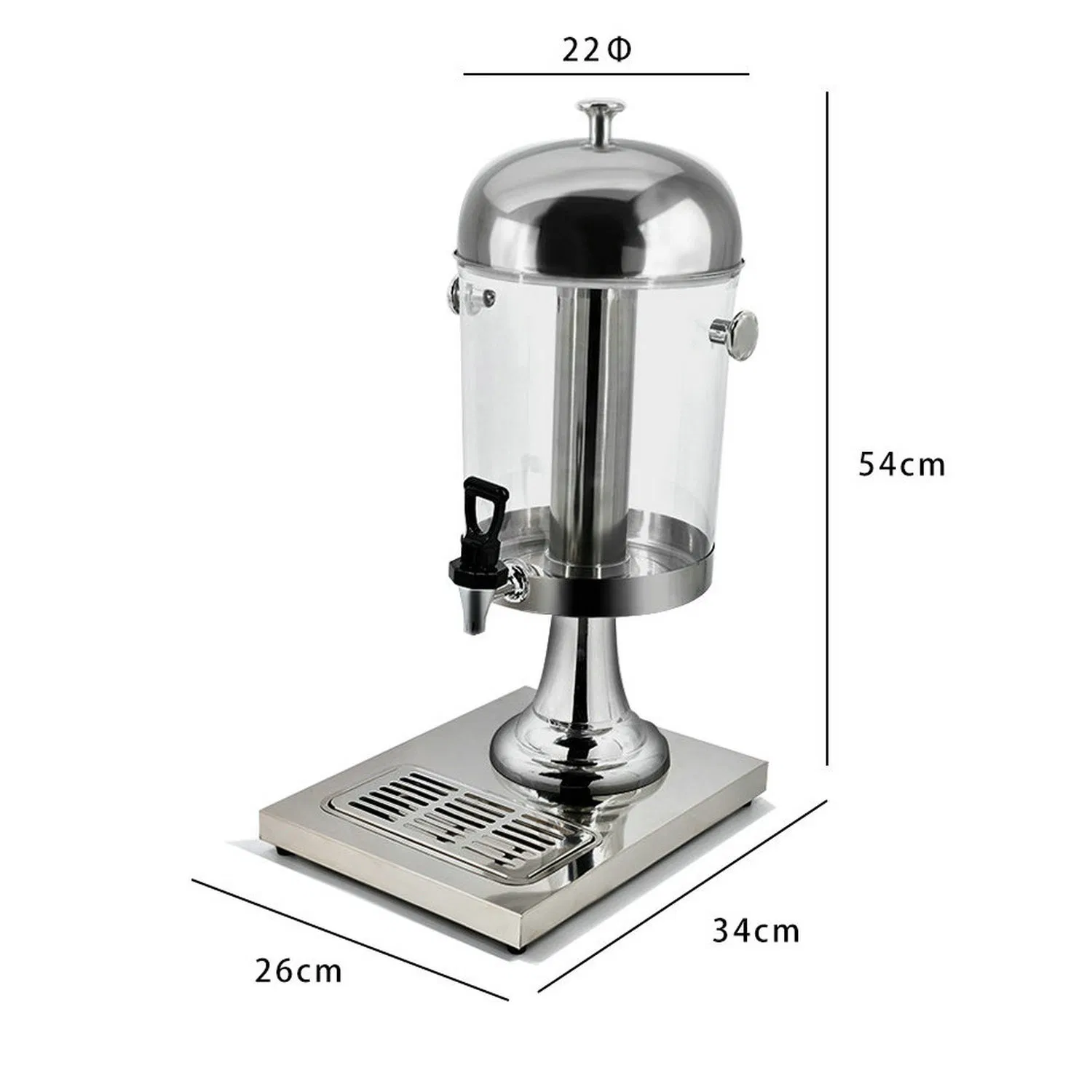 Common Type PE Body Stainless Steel Milk Juice Dispenser Two Faucet