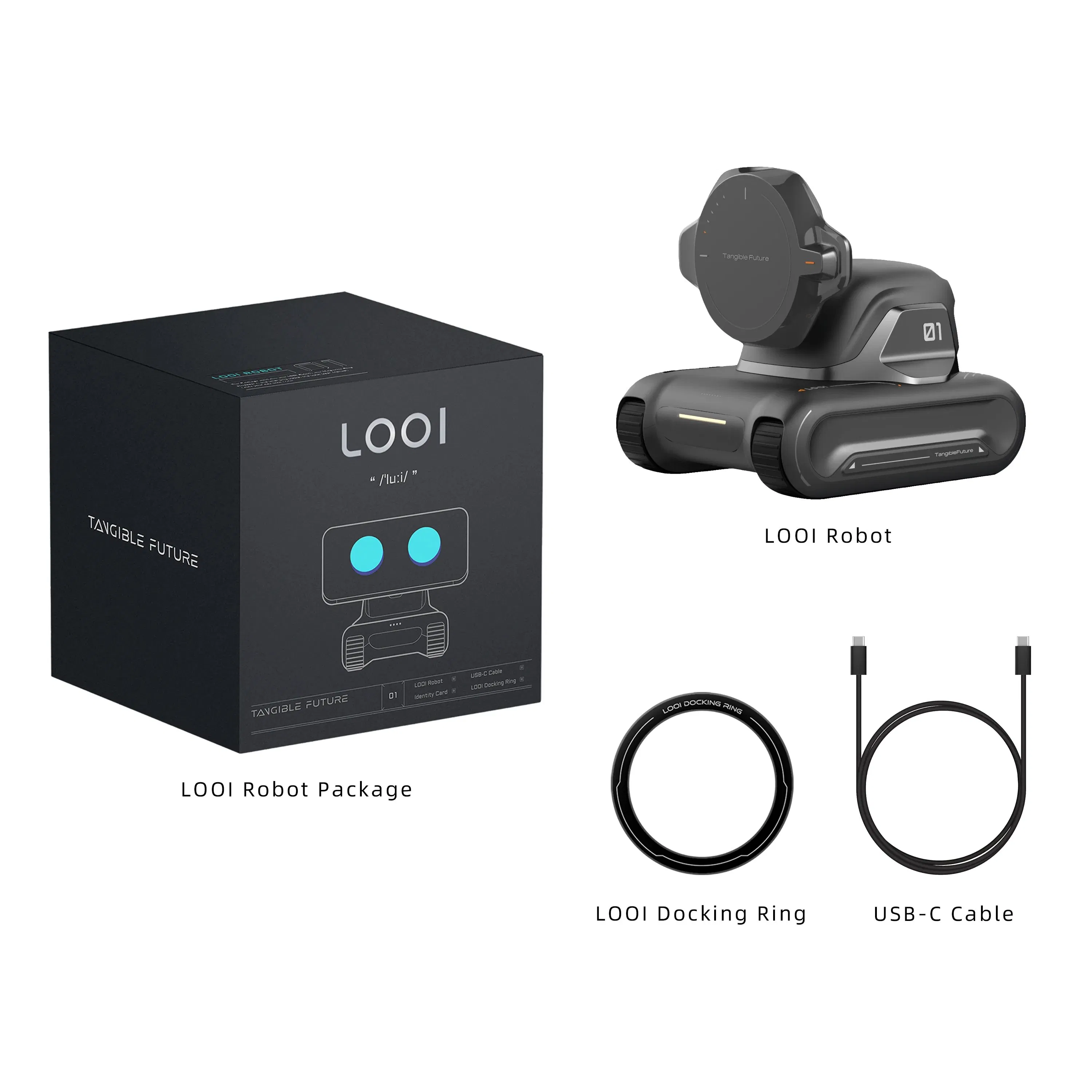 Moving Robot Stand with Cute Expressions Intelligent Phone Robot Dock – Looi Desktop Robot