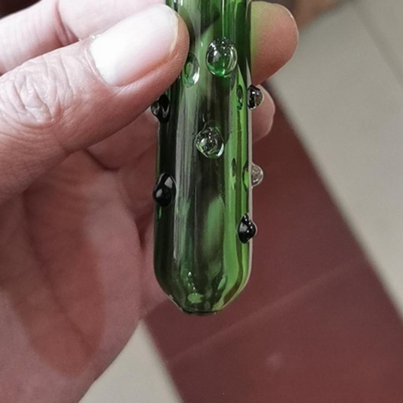 Funny Cucumber Glass Smoking Pipe Tobacco Pipes Pickle Rick Glass Pipe Glass Hand Pipes