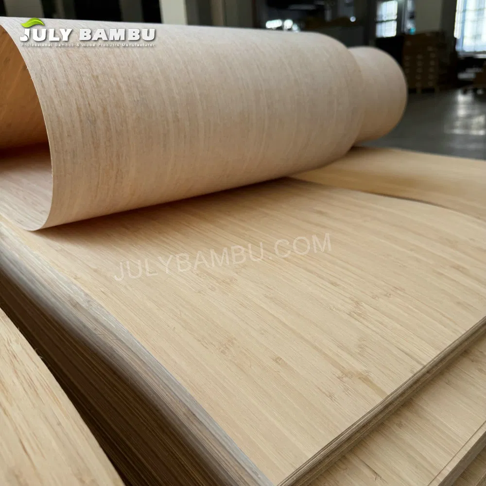 High Quality 0.6mm Flexible Bamboo Veneer for Covering Kitchen Cabinets