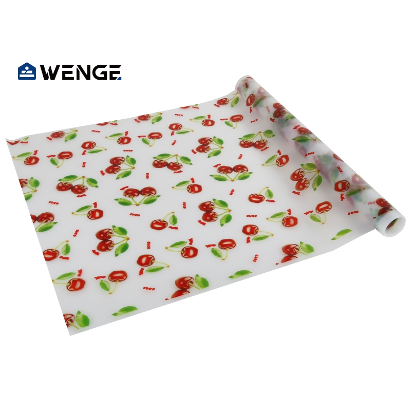 45 X 150cm Roll Packing Custom Printed Design Non-Adhesive Non Slip Drawer Mat Plastic Shelf Liner