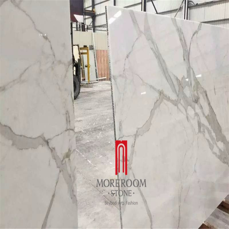 Italian Calacatta White Aluminum Honeycomb Composite Panel for Building Material