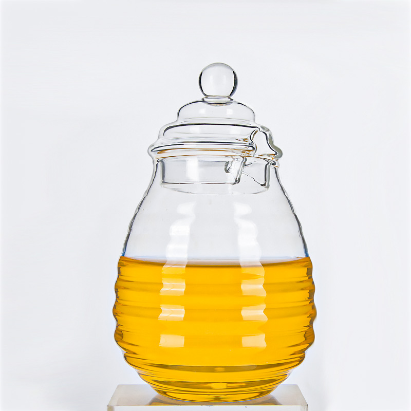 Top Grade Glass Honey Jar and Dipper