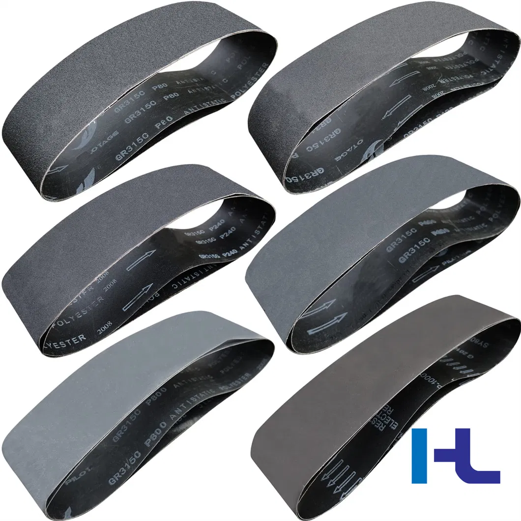 Silicon Carbide Abrasive Endless Sanding Belts for Polishing Wood Stainless Steel Metal Surface Grinding and Rust Removing Customized