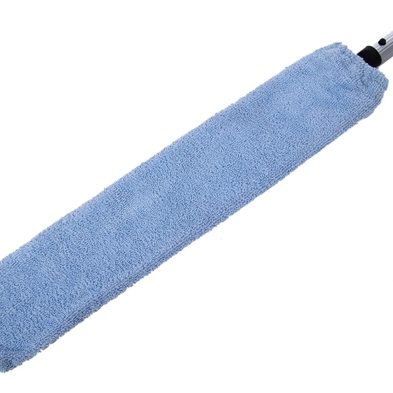 New Type of Flat Dust Brush with Fiber Cloth Cover, Household 100cm Flexible Dust Duster, Retractable Dust Duster