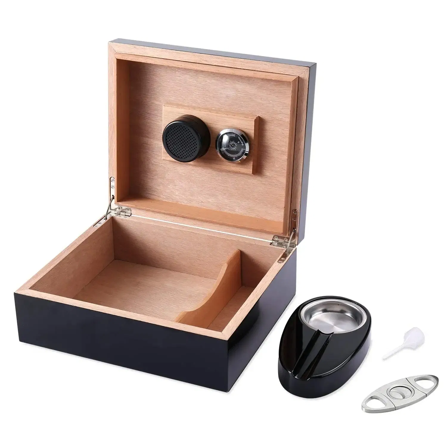 Black Walnut Wood Handmade Travel Cigar Humidor Box