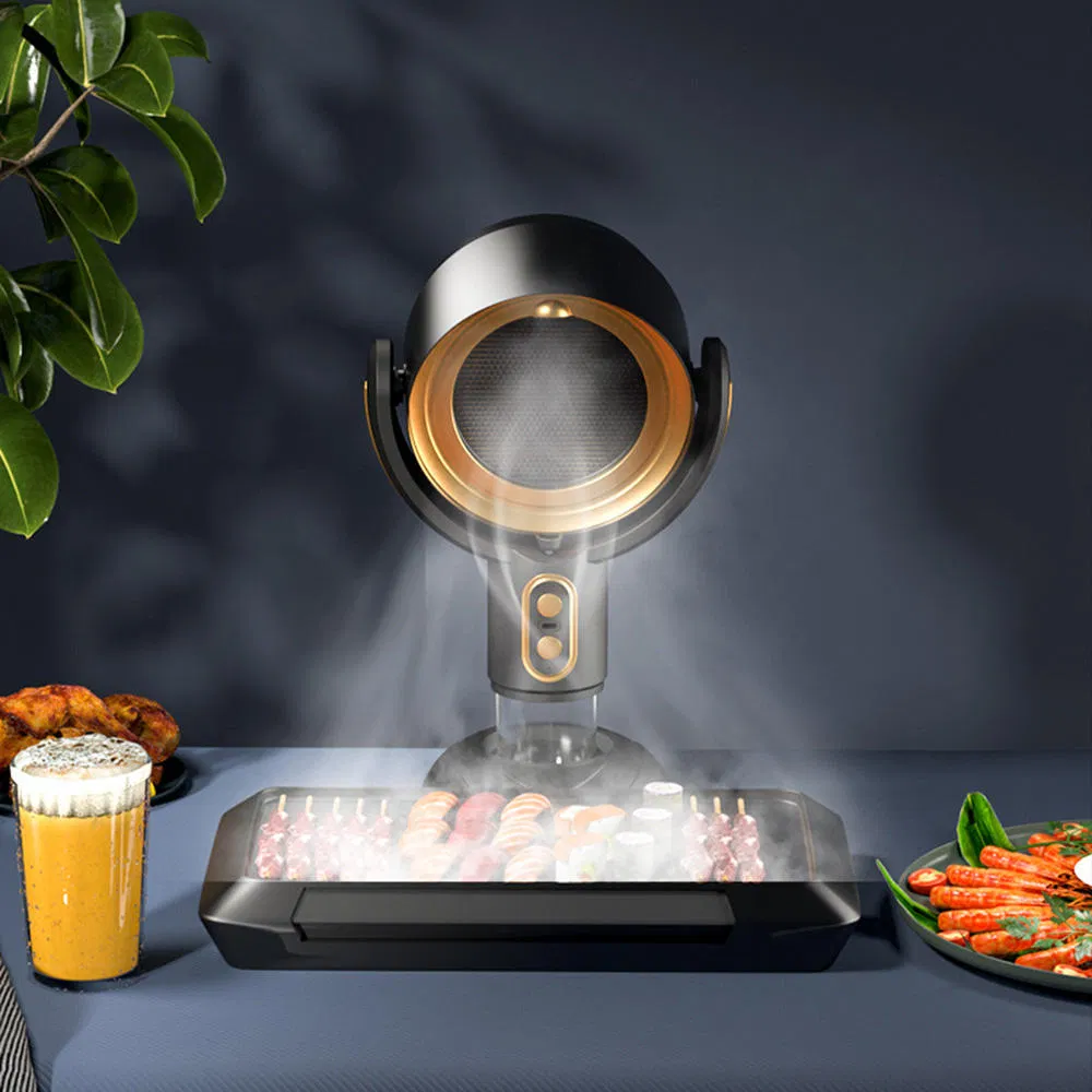 Wireless Desktop Portable Range Hood Removable Oil Storage Tank 3ooomah Lithium Battery