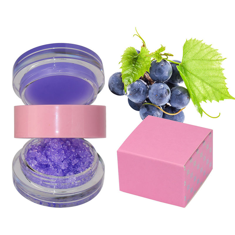 Cruelty Free Vegan Private Label Clear Lip Balm with Lip Scrub