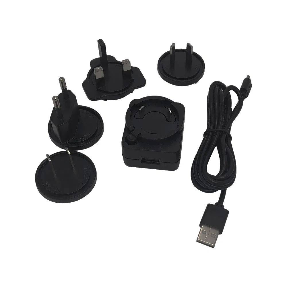 5V 1A Universal Wall Mount Power Supply 5W EU/Au/Us/UK/Kr Interchangeable Plug in Micro USB AC Adapter Charger