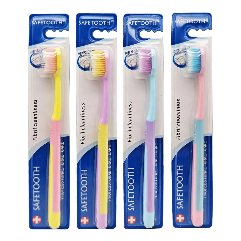 Hot Selling Custom Logo Antislip Handle Adult Toothbrush