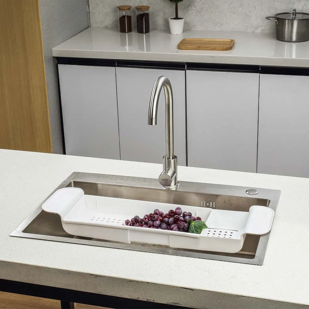 Expandable Drain Bath Shelf Caddy Tray Multifunctional Plastic Bathtub Tray