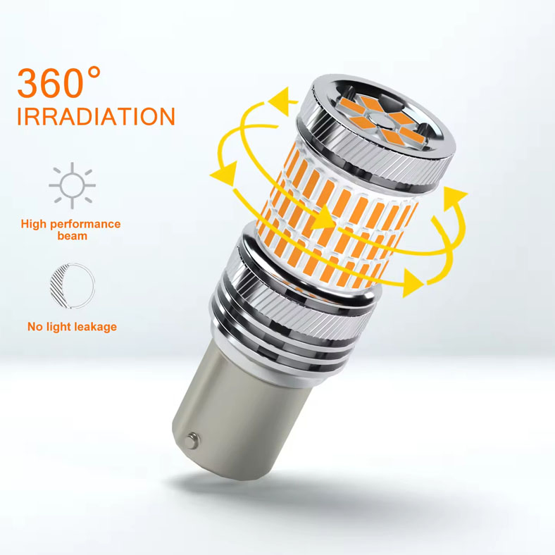 Светодиодная лампа 1156 Amber 2000 лм для поворотников