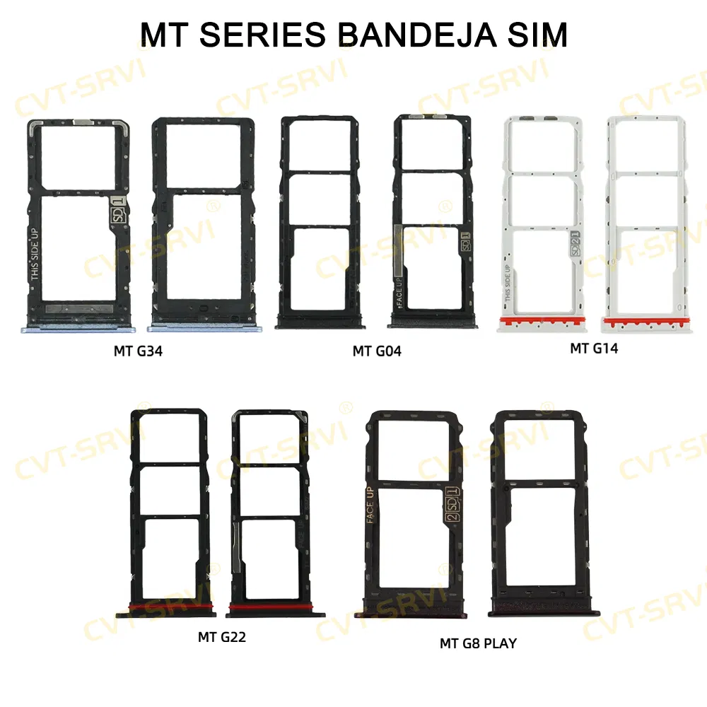 CVT Bandeja SIM SIM Card Tray SIM Card Slot Holder for Mt G14/ G22/ G8 Play/ G04/ G34 SIM Card Tray for Mobile Phones