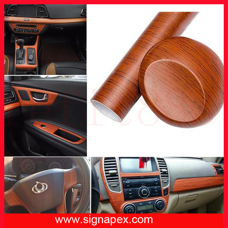 Signapex Air-Release Wood Grain Car Vinyl Interior Decal Sticker Car Wrap Film Stickers