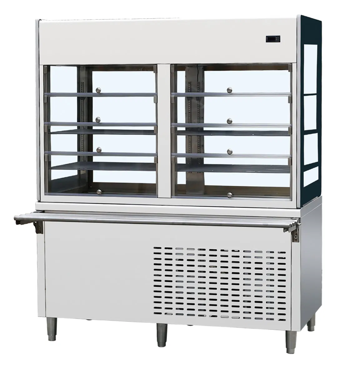 Ice Cream Sales Refrigerator Multi-Compartment with Lid and Glass Baffle