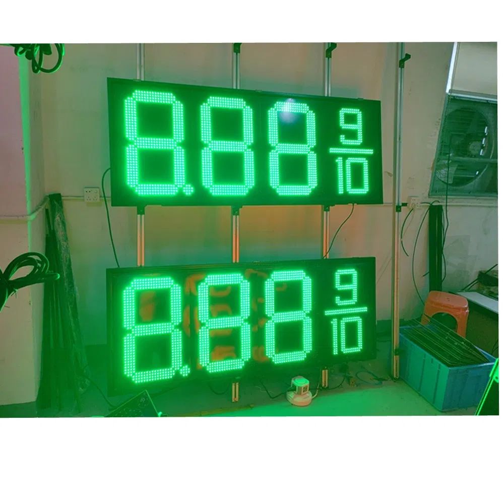 LED Fuel Price Sign Gasoline LED Price Station Large 7 Segment Display for Outdoor Price Board LED Gas Display