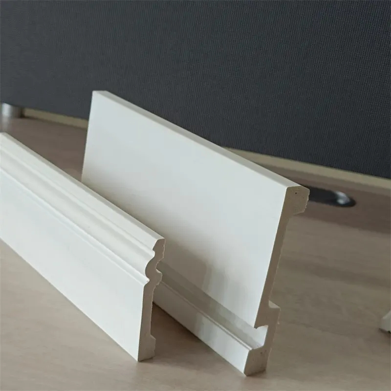 Hot Selling Decorative Flooring PS Waterproof Easy to Install Basic White and Black Skirting Board Baseboard
