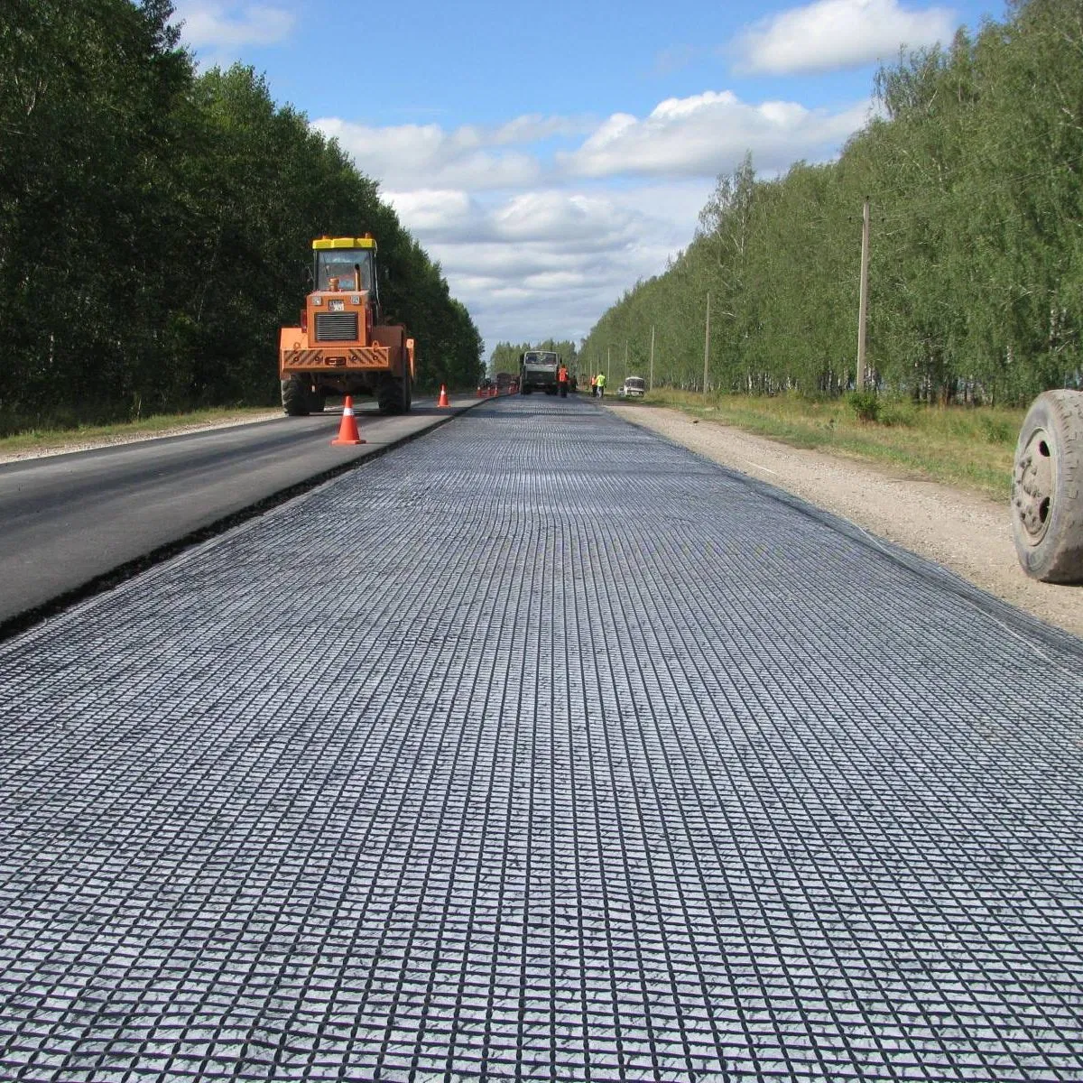 Biaxial Geogrid High Tensile Strengthfiberglass Geogrid Glass Fiber Geogrid Coated Bitumen Asphalt Fiberglass Geogrid Fiberglass Mesh Geogrid