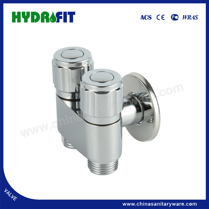 Factory Multi Functional Angle Valve Shattaf Sprayer Accessories 2 Way Valve (FT8706CP)