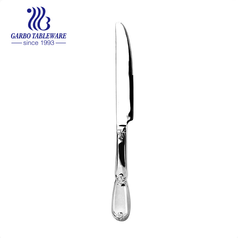 Stock Eco-Friendly Knife Stainless Steel for Home Using Customized Tableware Kitchenware Flatware Party Christmas