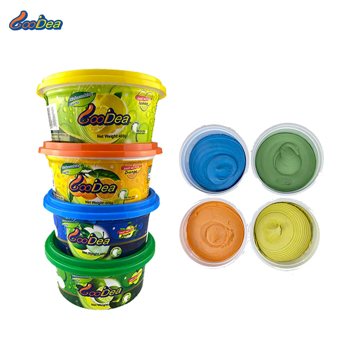 400g Hot Sale Wholesales Price Chinese Supplier Good Smell Kitchen Use Apple Flavor Dishwashing Paste for Washing Detergent