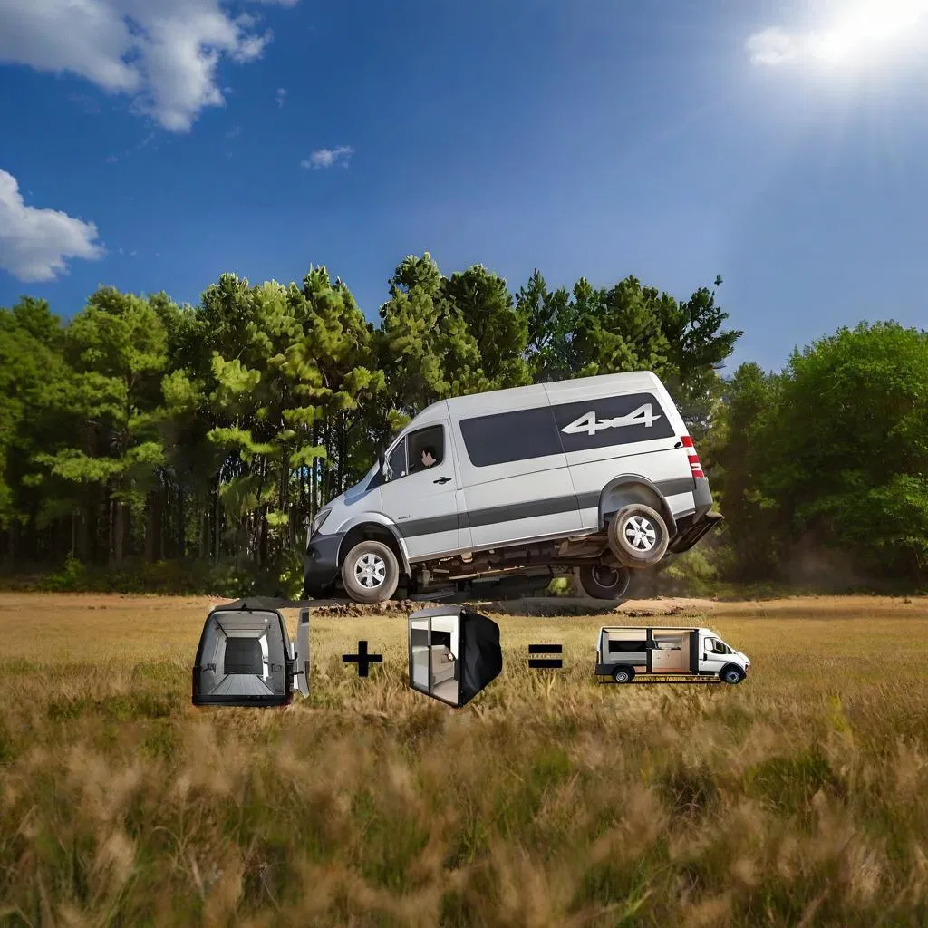 Vanbox Camper Sprinter Van Box with Bathroom RV Conversion Kit