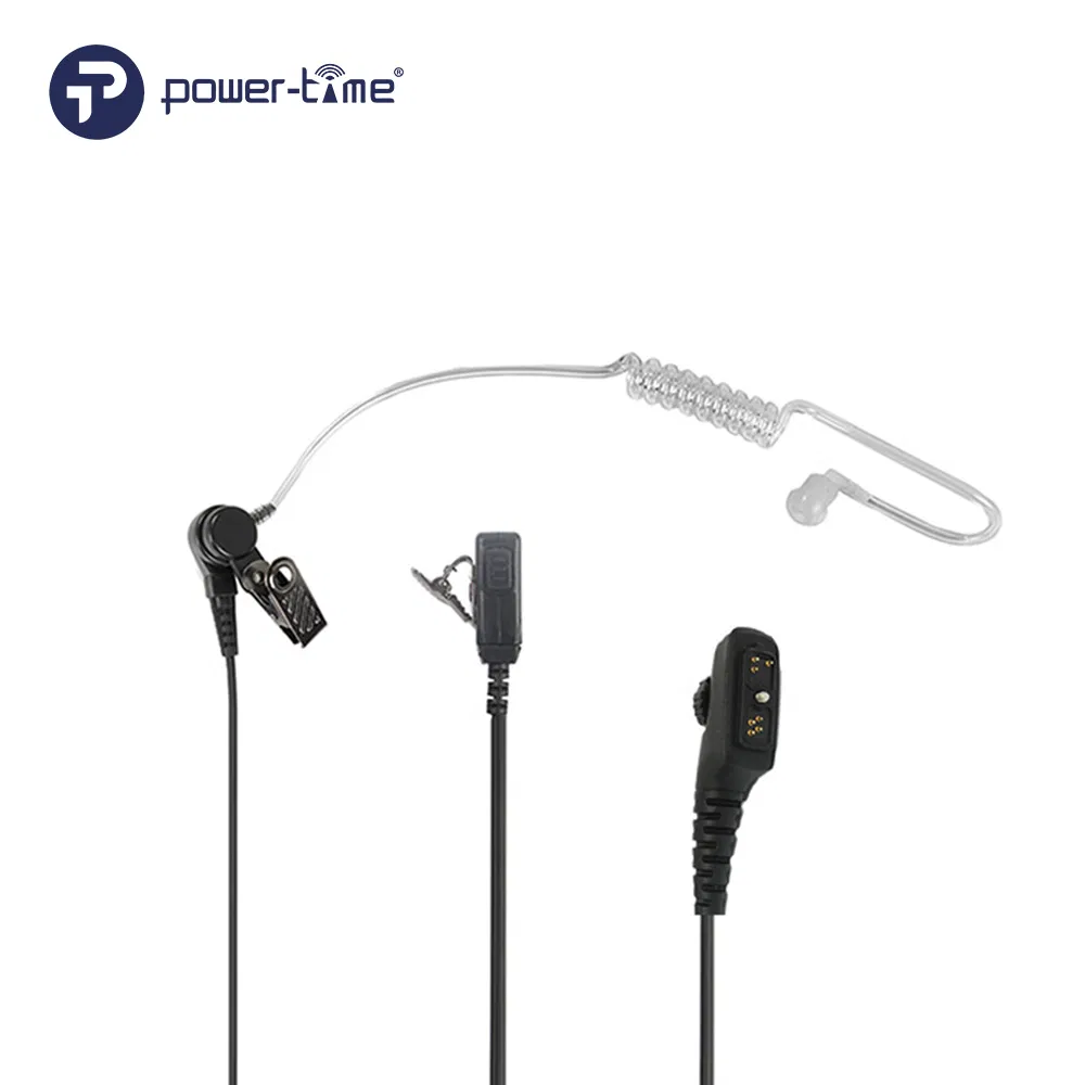 Wired Acoustic Tube Earpiece with in-Line Ptt for Public Safety