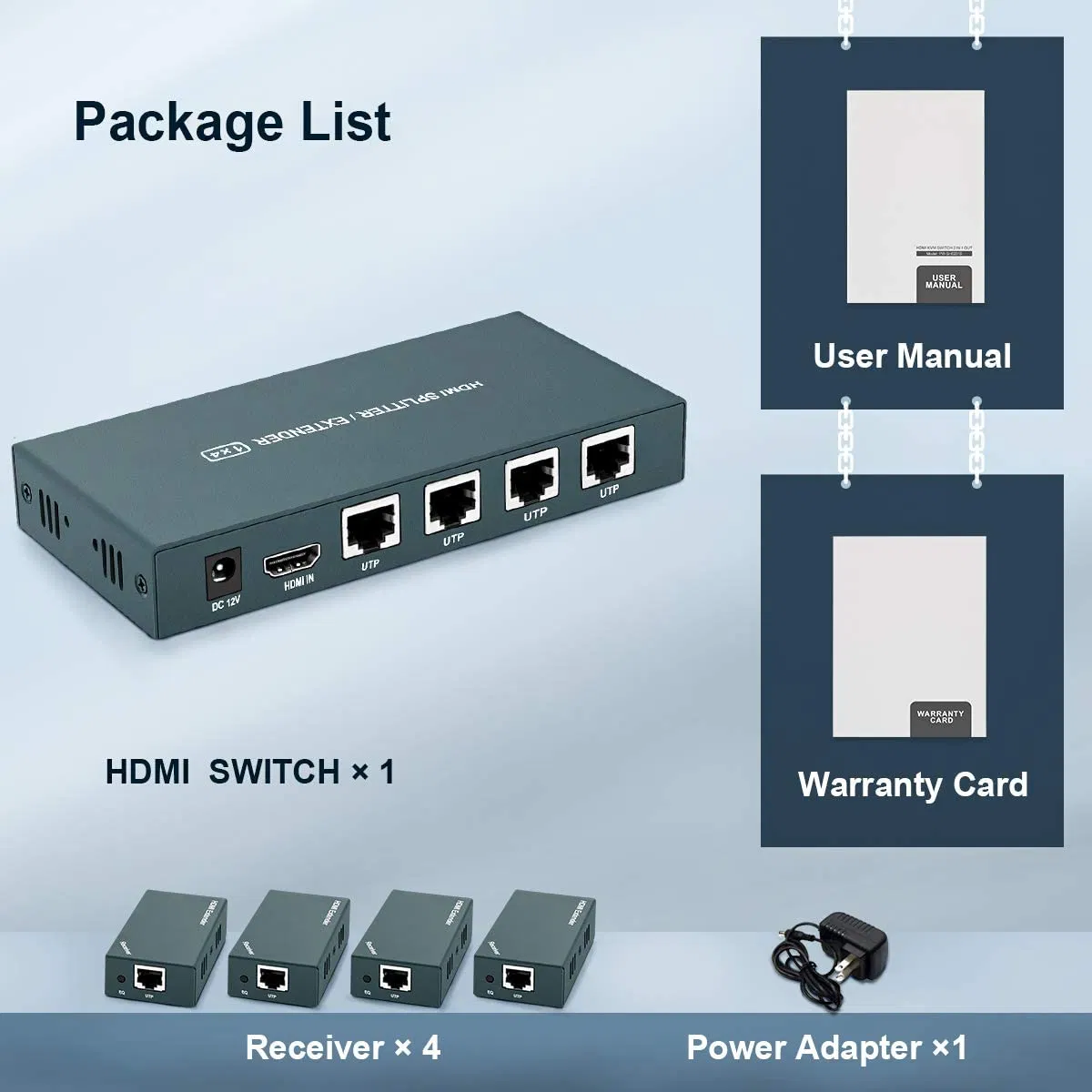 Коммутатор HDMI 2x4, переключатель и сплиттер