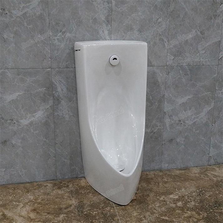 Hotel Public Corner High End Sanitary Ware Ceramic Urinal Automatic Flush Sensor