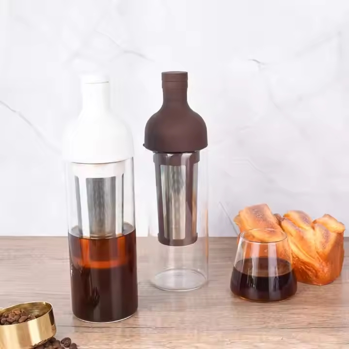 Glass Filter Bottle Pitcher Fruit Infuser Cold Brew Coffee Bottle