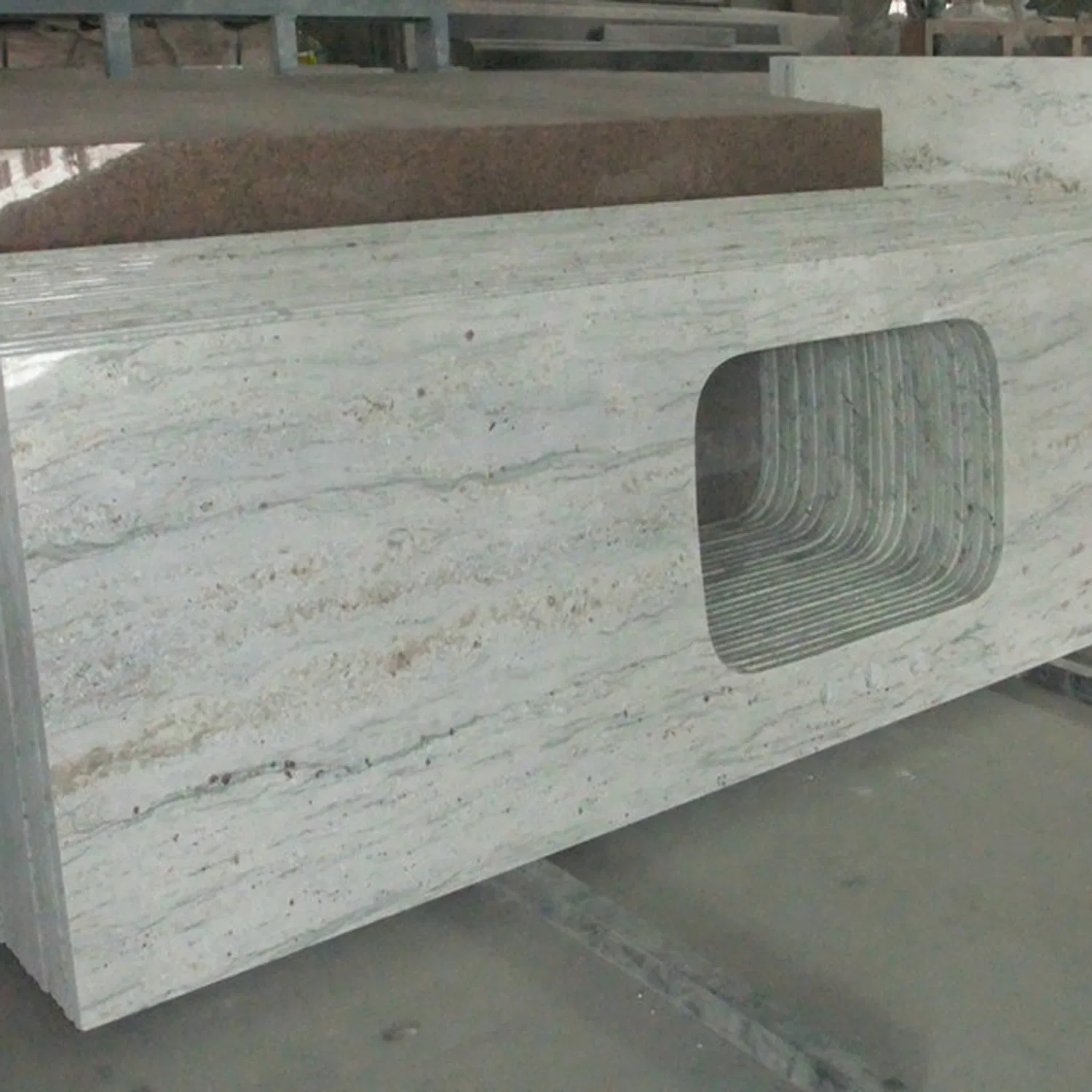 Commercial River White Granite Silk Stone Home Bar Counters Kitchen Countertops Price