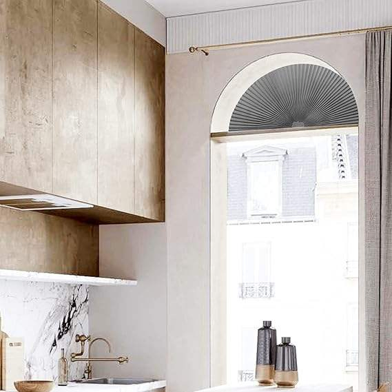 Lasting-Time Arched Window Blinds for Dark and Quiet Environment