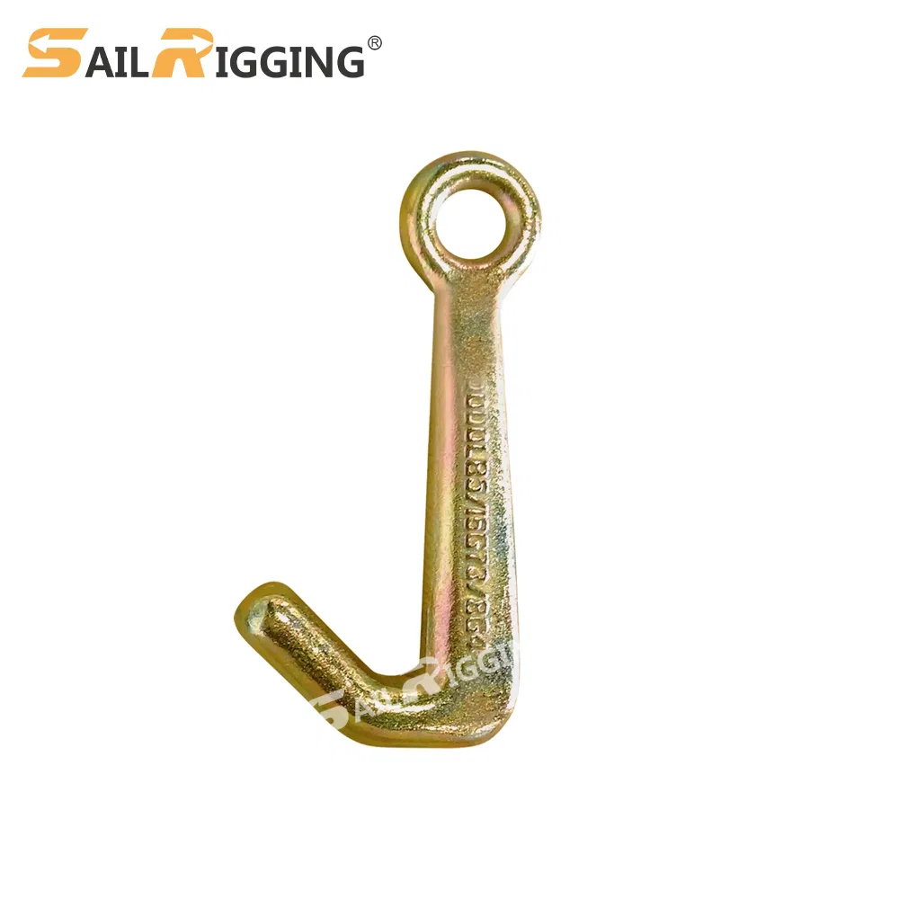 5/16'' Transport Chain Grade 70 Tow Chain with 8'' Forged J Hook and Tj Cluster Hook Grab Hook