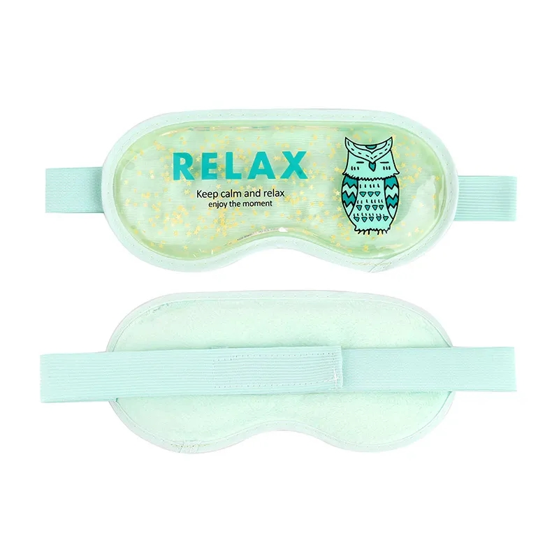 Colorful Printed Fancy Design High Quality Kids Cooling Glitter Gel Sleep Eye Mask