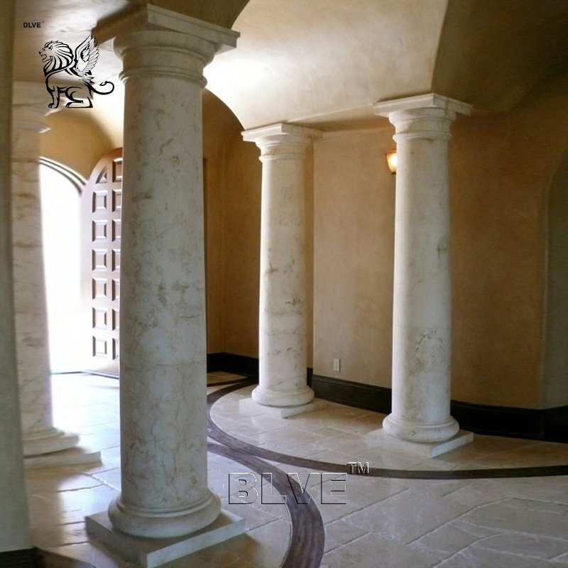 Factory Handcarved Luxury Roman Greek Circular Columns Marble Corinthian Building Pillar Design