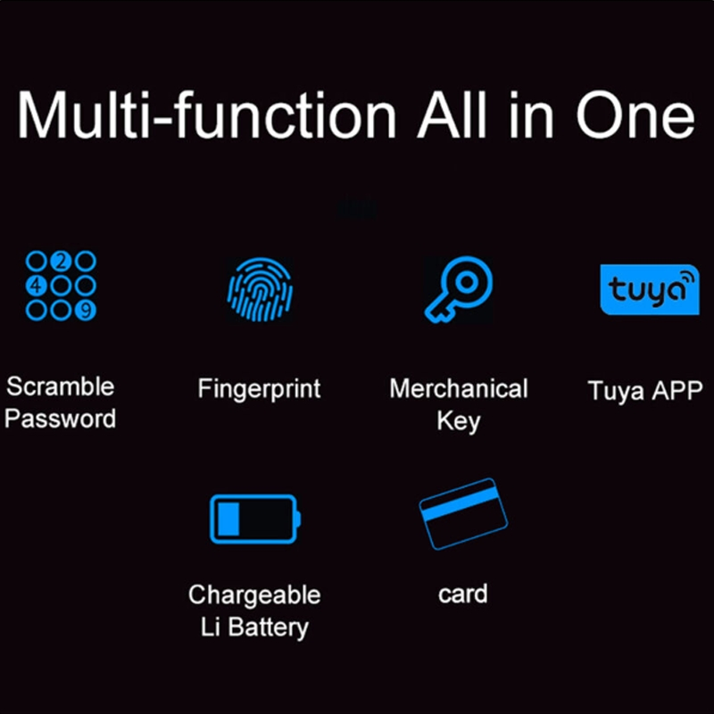 Factory Price Bluetooth Smart Lock Fingerprint Password Code Card Tuya APP Remote Control Fingerprint Door Lock