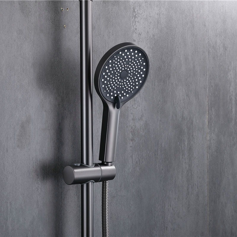 New Design Luxury Wholesale Wall-Mounted Shower Faucet Set Black High Pressure Shower