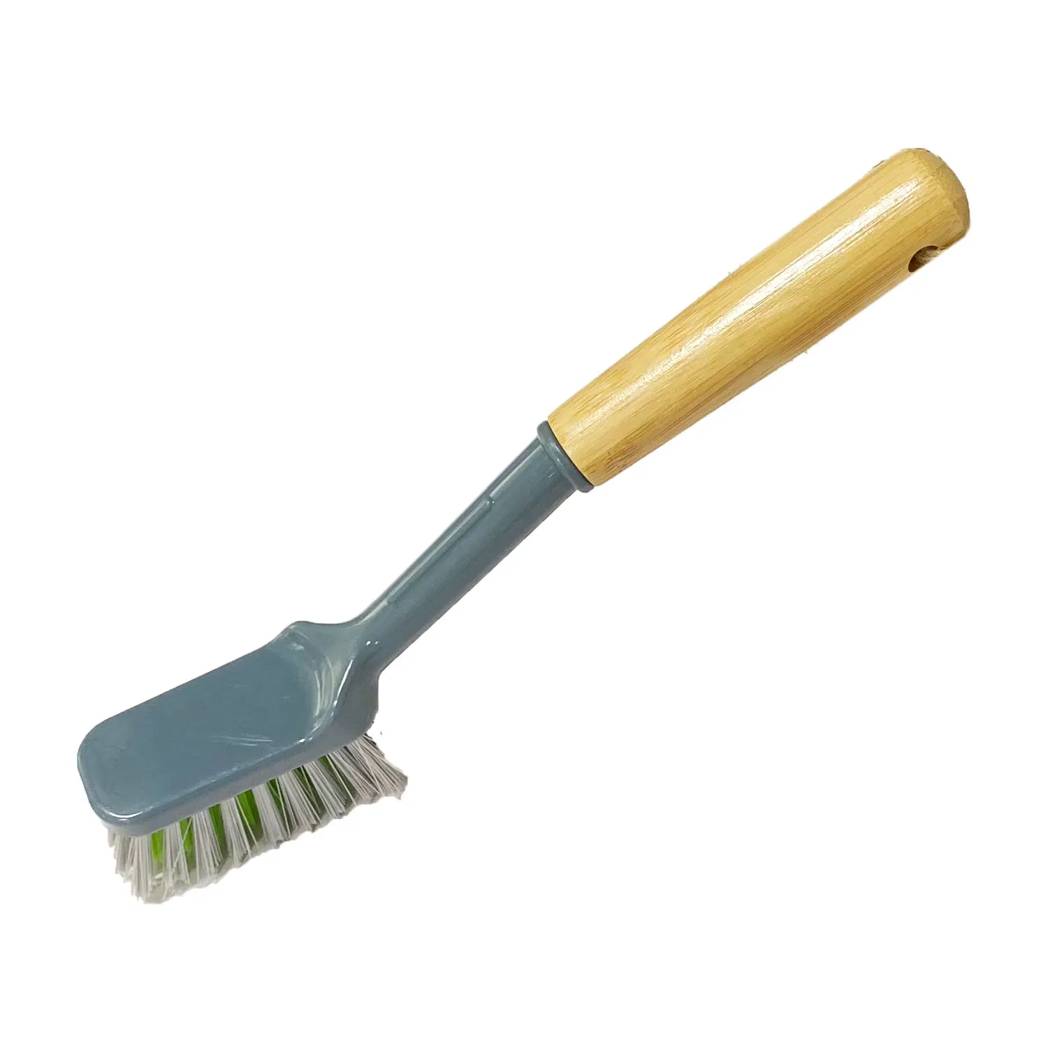Bamboo Handle TPR Soft Grip Dish Brush Kitchen Long Handle Brush